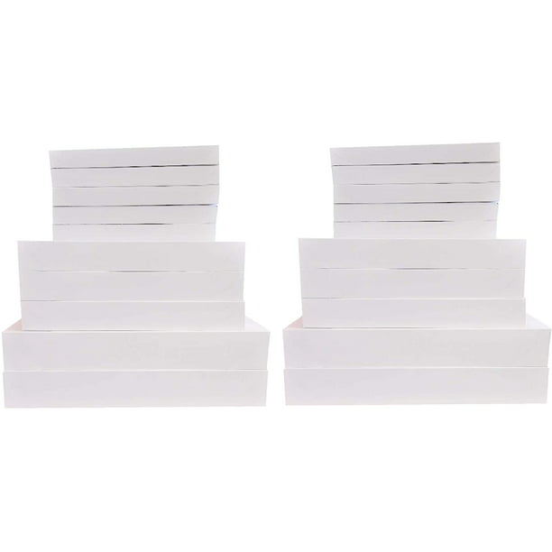 9 Pack White Gift Box Shirt 14 1/4 in White, 9 x 1 7/8 in. x 9 7/16 in 